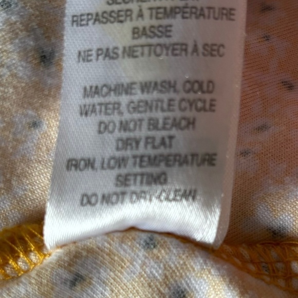 2 Dye 4 Yellow floral print summer dress with keyhole cut out back size L - Picture 14 of 14